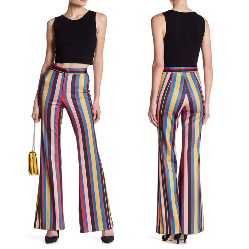 NWOT Jealous Tomato Striped Flare Leg Pant